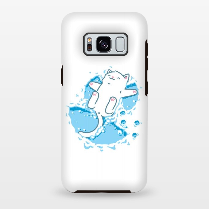 Galaxy S8 plus StrongFit Cat Snow Angel  by Vó Maria