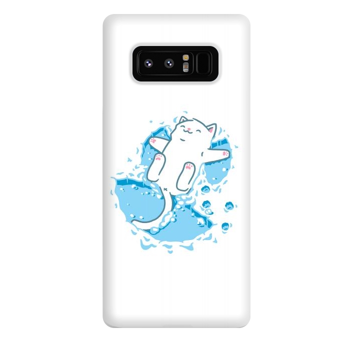Galaxy Note 8 StrongFit Cat Snow Angel  by Vó Maria