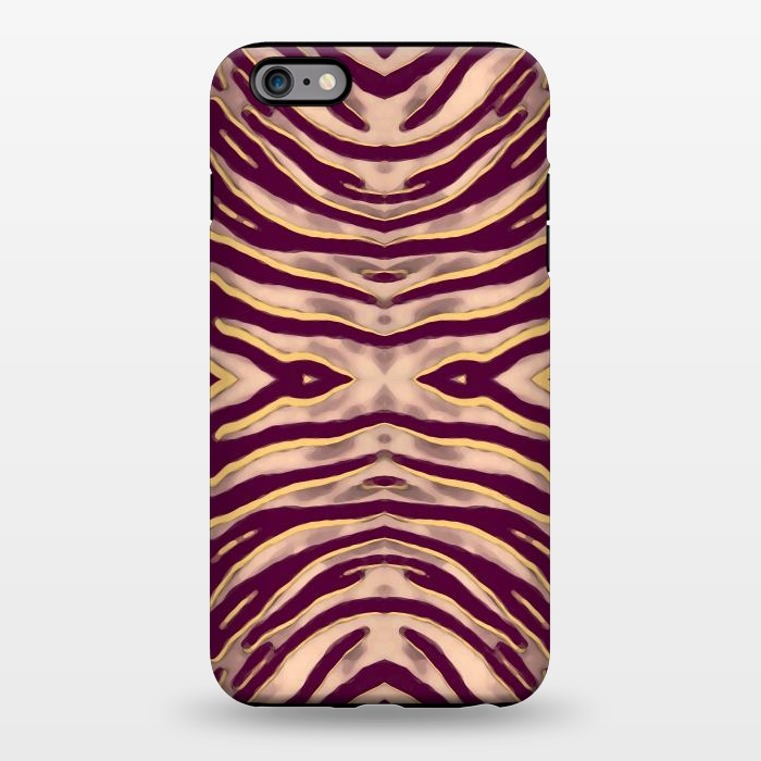 iPhone 6/6s plus StrongFit Tan brown tiger stripes print by Oana 