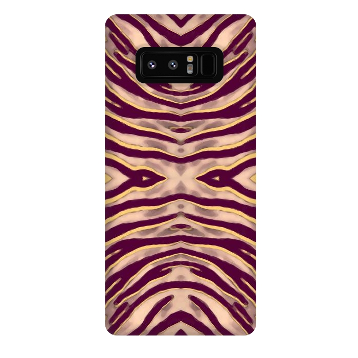 Galaxy Note 8 StrongFit Tan brown tiger stripes print by Oana 