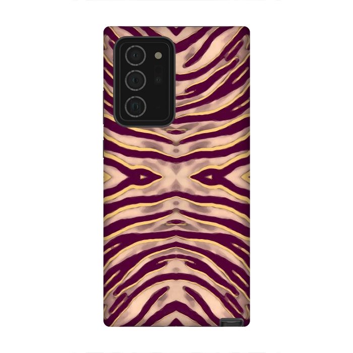 Galaxy Note 20 Ultra StrongFit Tan brown tiger stripes print by Oana 