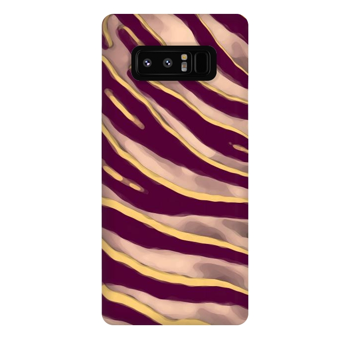 Galaxy Note 8 StrongFit Minimal tiger print stripes brown neutral by Oana 