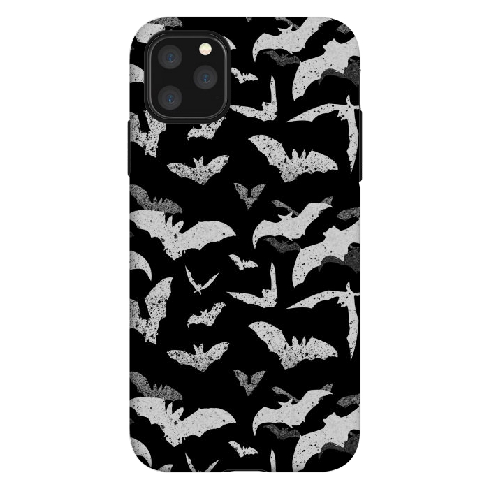 iPhone 11 Pro Max StrongFit Splattered flying bats Halloween pattern by Oana 