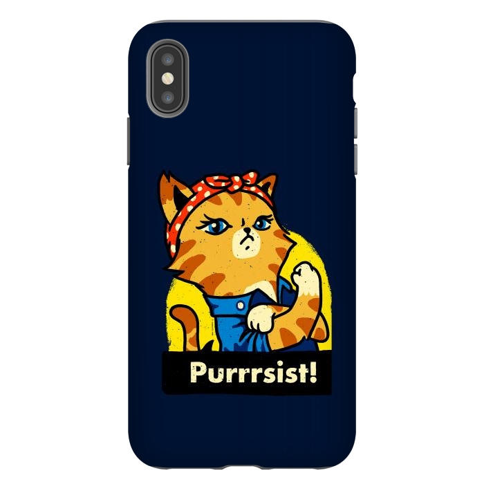 iPhone Xs Max StrongFit Purrsist! We Can Do It Cat Lovers by Vó Maria