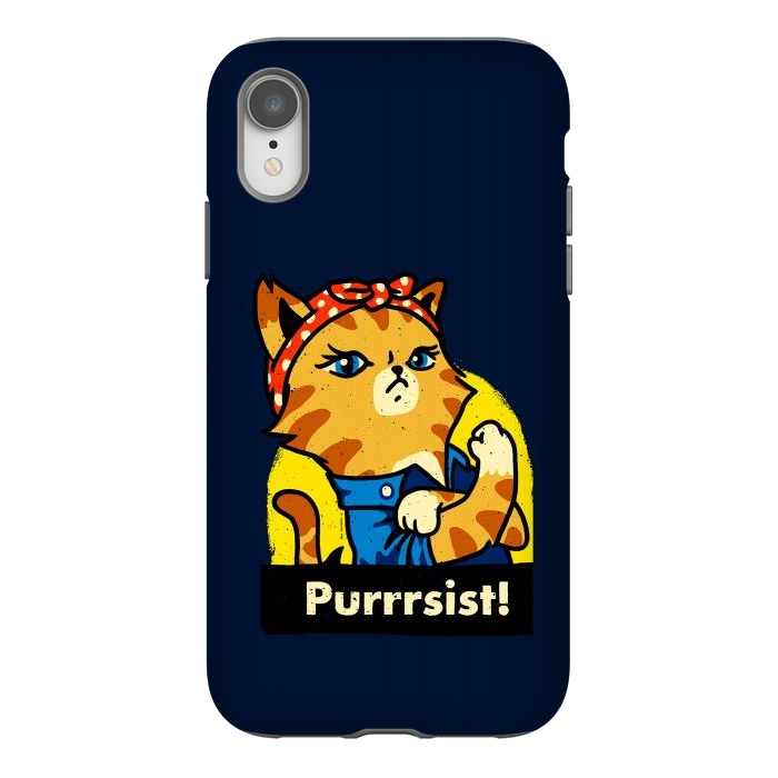 iPhone Xr StrongFit Purrsist! We Can Do It Cat Lovers by Vó Maria