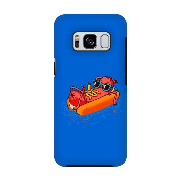 Galaxy S8 StrongFit Hot Dog Summer Vacation Swimming Pool by Vó Maria