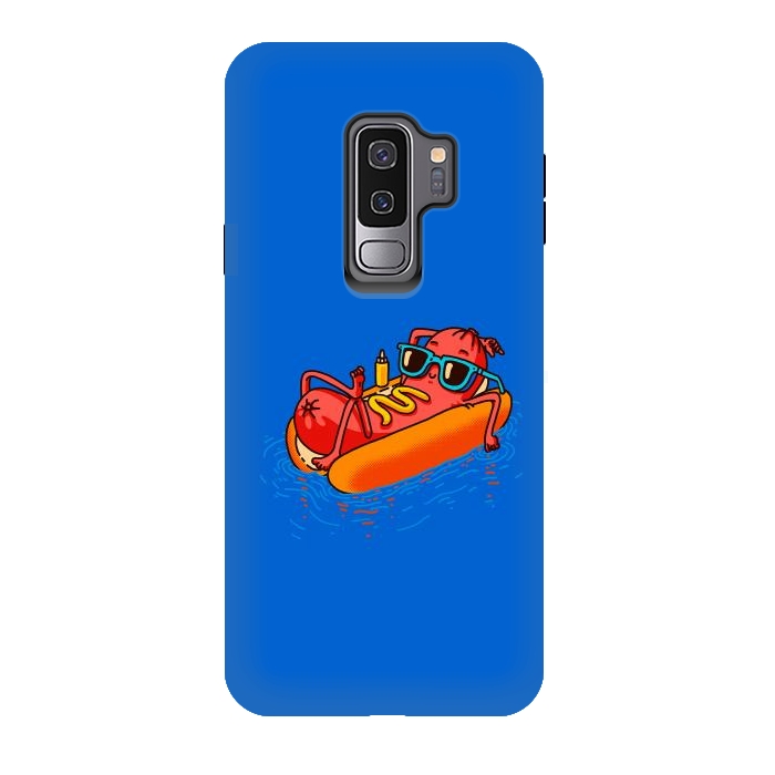 Galaxy S9 plus StrongFit Hot Dog Summer Vacation Swimming Pool by Vó Maria