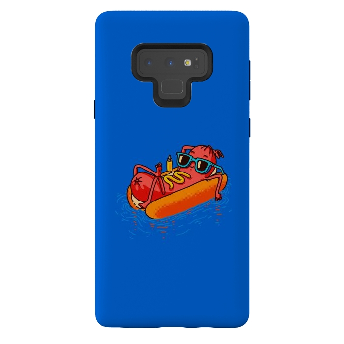 Galaxy Note 9 StrongFit Hot Dog Summer Vacation Swimming Pool by Vó Maria