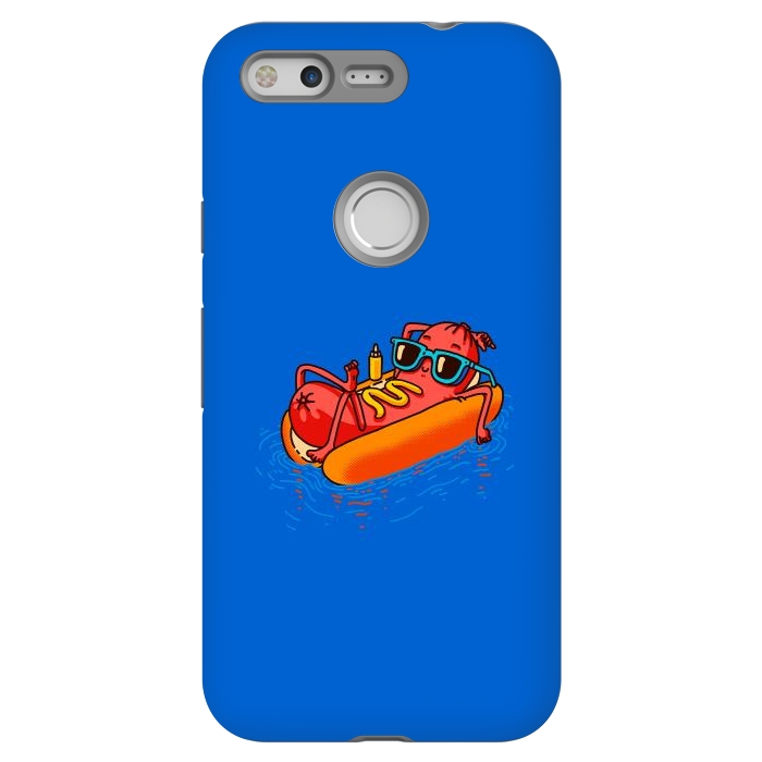 Pixel StrongFit Hot Dog Summer Vacation Swimming Pool by Vó Maria