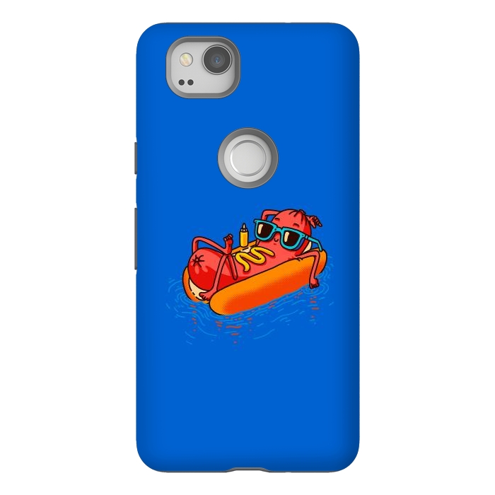 Pixel 2 StrongFit Hot Dog Summer Vacation Swimming Pool by Vó Maria