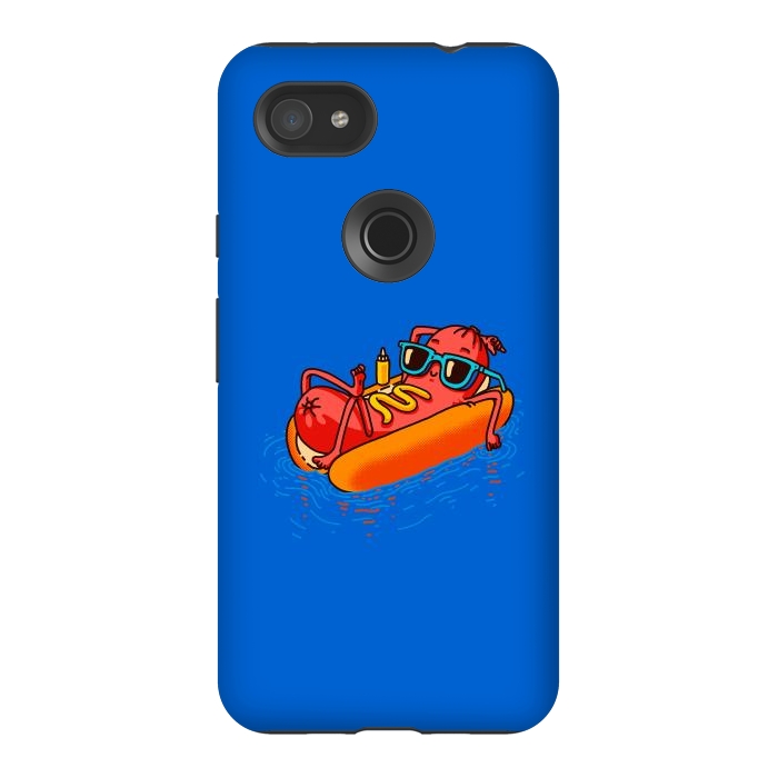 Pixel 3AXL StrongFit Hot Dog Summer Vacation Swimming Pool by Vó Maria