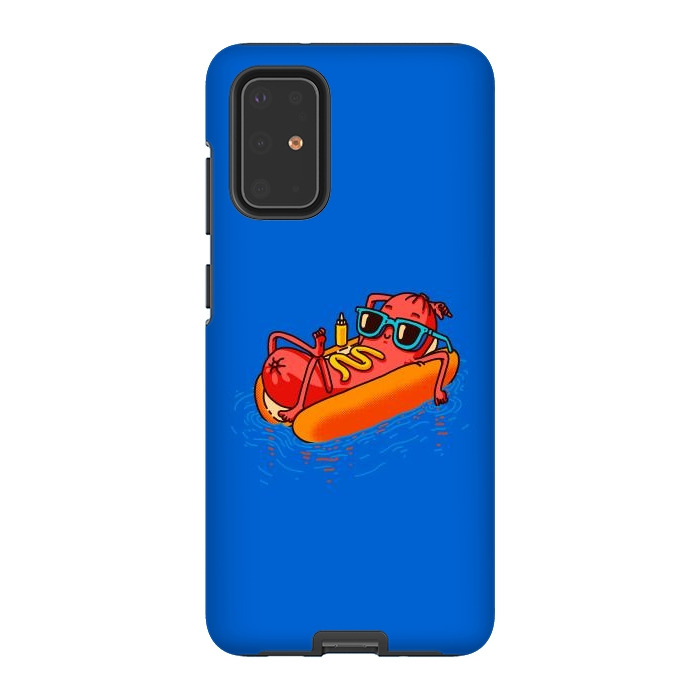 Galaxy S20 Plus StrongFit Hot Dog Summer Vacation Swimming Pool by Vó Maria