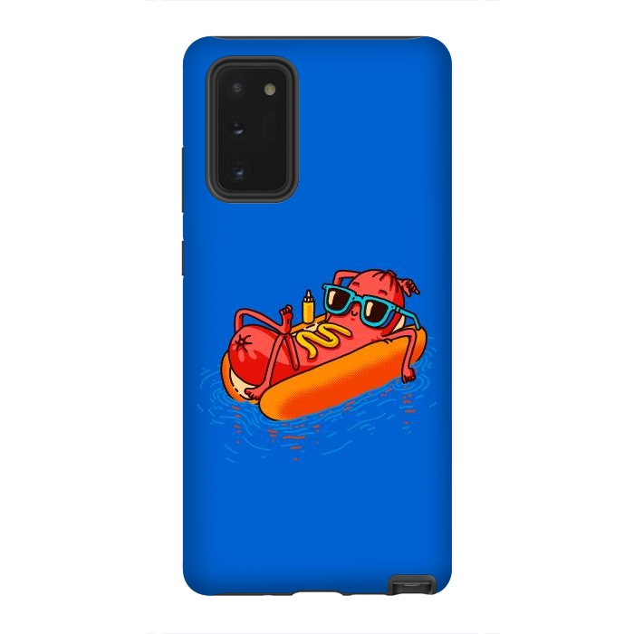 Galaxy Note 20 StrongFit Hot Dog Summer Vacation Swimming Pool by Vó Maria