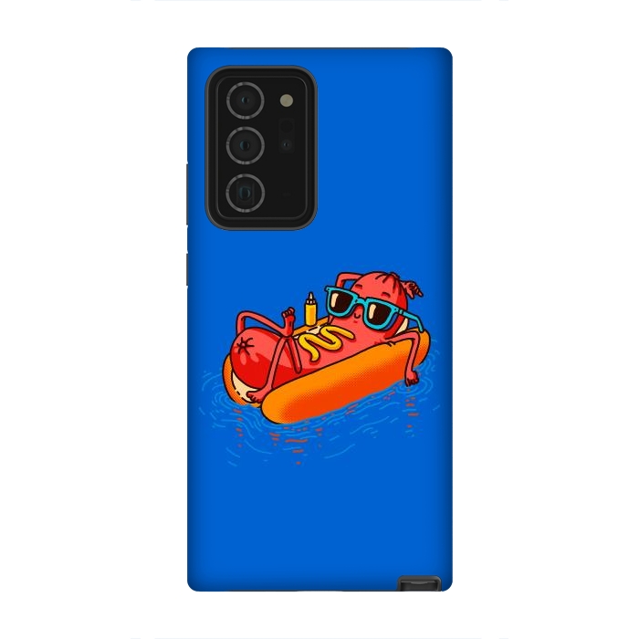 Galaxy Note 20 Ultra StrongFit Hot Dog Summer Vacation Swimming Pool by Vó Maria