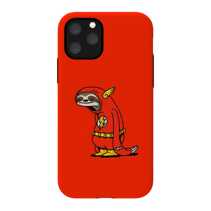 iPhone 11 Pro StrongFit The Neutral Sloth Lazy Super Hero by Vó Maria