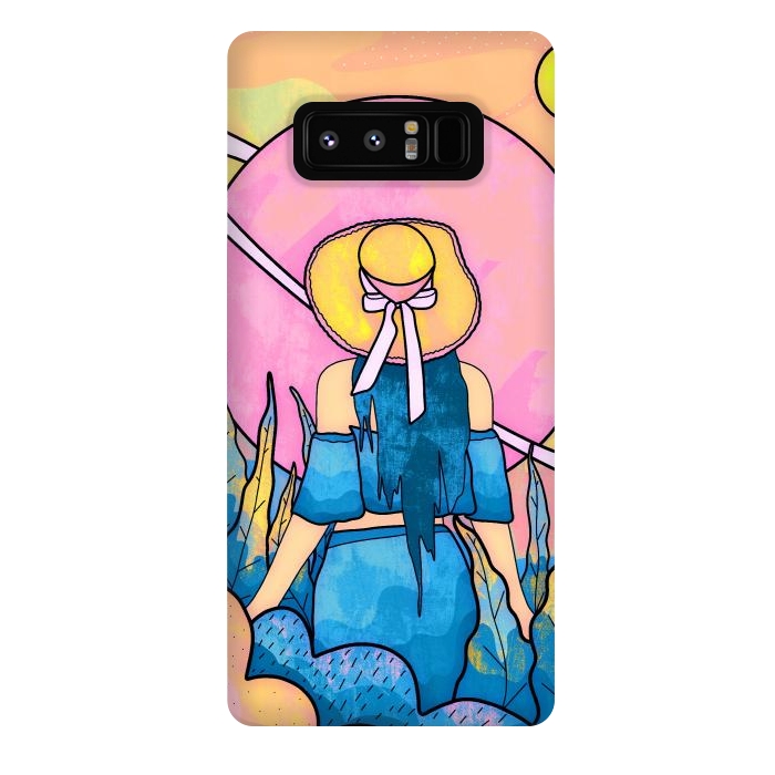Galaxy Note 8 StrongFit The space girl by Steve Wade (Swade)
