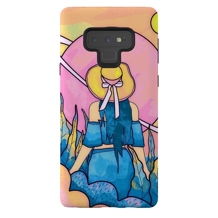 Galaxy Note 9 StrongFit The space girl by Steve Wade (Swade)