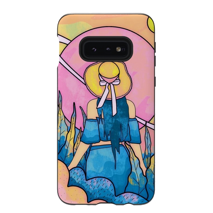 Galaxy S10e StrongFit The space girl by Steve Wade (Swade)