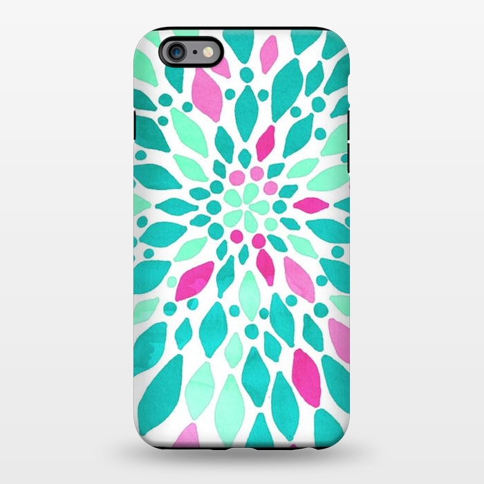 iPhone 6/6s plus StrongFit Radiant Dahlia - Pink & Teal by Tangerine-Tane