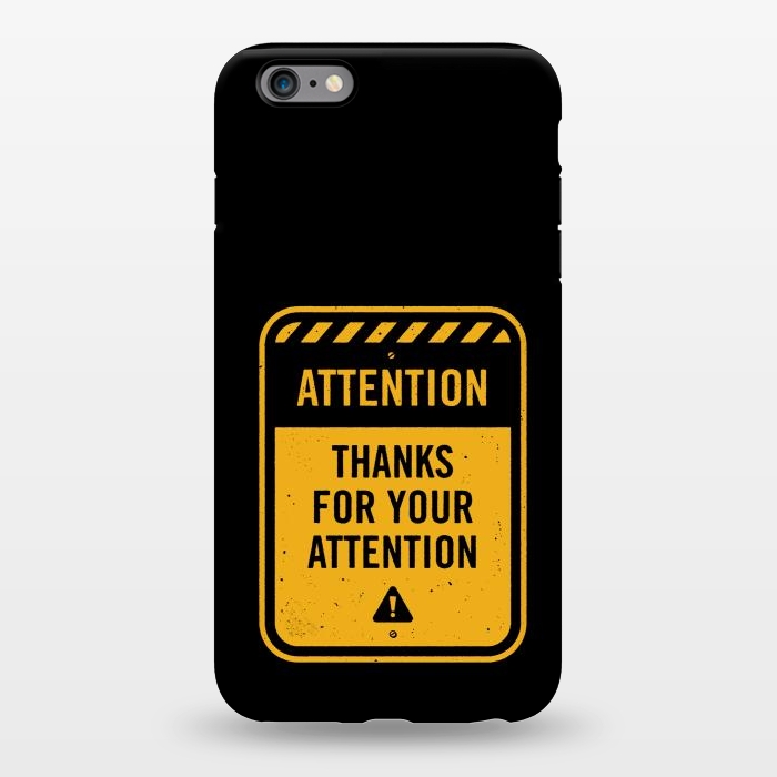 iPhone 6/6s plus StrongFit Attention Thanks Yellow by Vó Maria