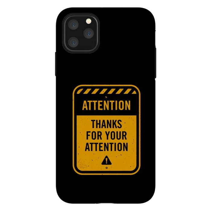 iPhone 11 Pro Max StrongFit Attention Thanks Yellow by Vó Maria
