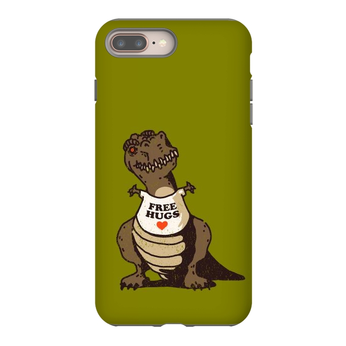 iPhone 7 plus StrongFit T-Rex Free Hugs by Vó Maria