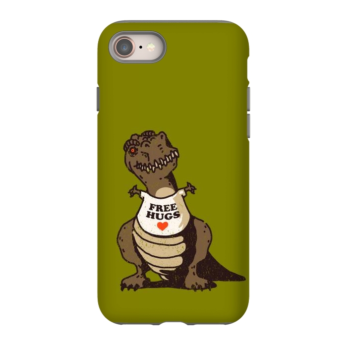 iPhone 8 StrongFit T-Rex Free Hugs by Vó Maria