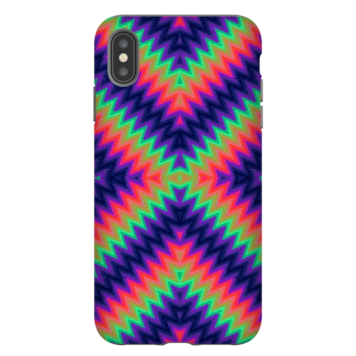 iPhone Xs Max StrongFit Zig Zag Turbulence G491 by Medusa GraphicArt