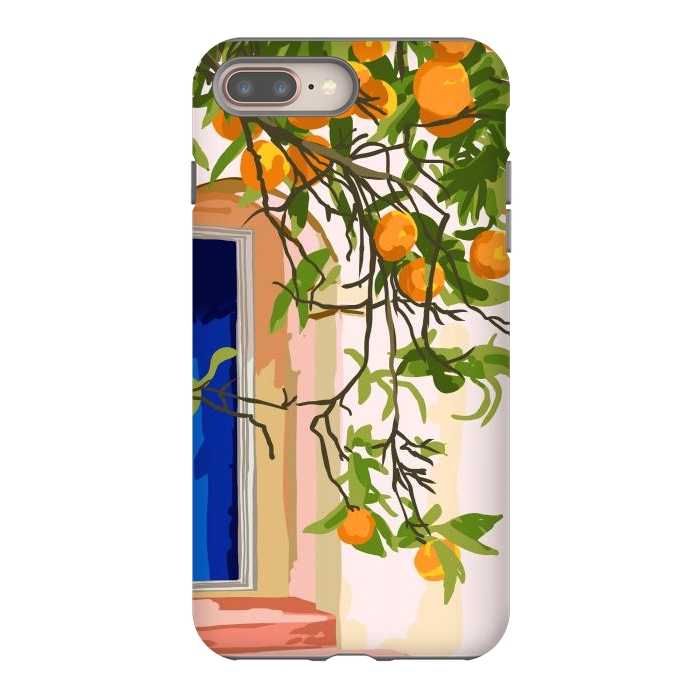 iPhone 8 plus StrongFit Wherever you go, go with all your heart | Summer Travel Morocco Boho Oranges | Architecture Building by Uma Prabhakar Gokhale