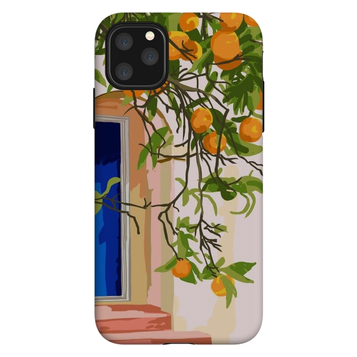 iPhone 11 Pro Max StrongFit Wherever you go, go with all your heart | Summer Travel Morocco Boho Oranges | Architecture Building by Uma Prabhakar Gokhale