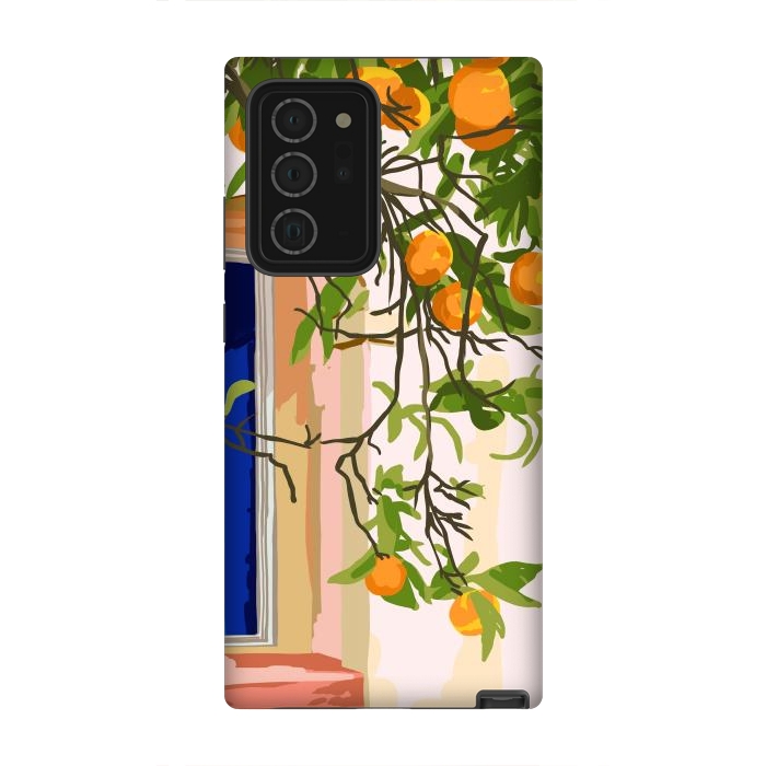 Galaxy Note 20 Ultra StrongFit Wherever you go, go with all your heart | Summer Travel Morocco Boho Oranges | Architecture Building by Uma Prabhakar Gokhale