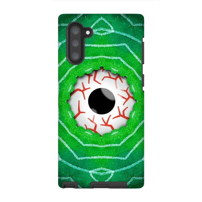 Galaxy Note 10 StrongFit Creepy Eye Staring Through A Green Hole by Boriana Giormova