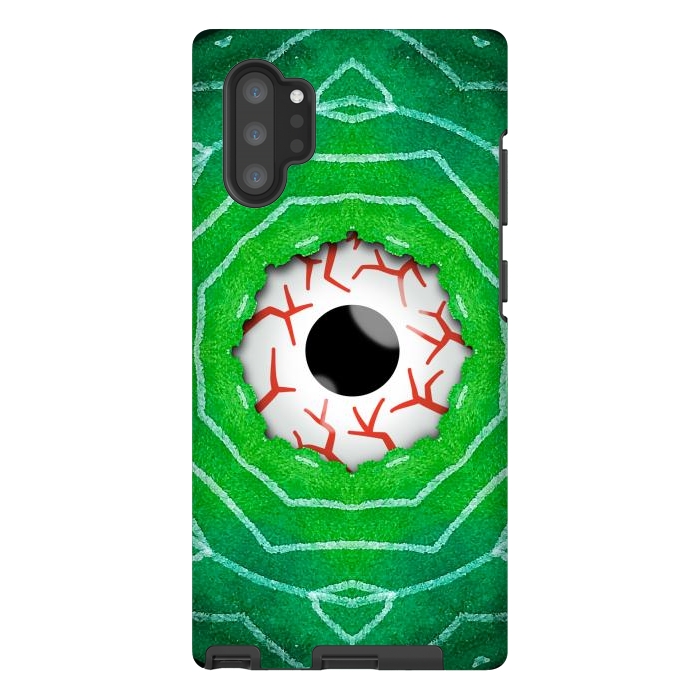 Galaxy Note 10 plus StrongFit Creepy Eye Staring Through A Green Hole by Boriana Giormova