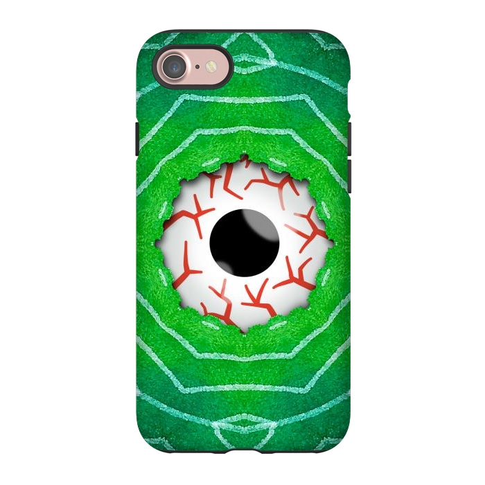iPhone 7 StrongFit Creepy Eye Staring Through A Green Hole by Boriana Giormova