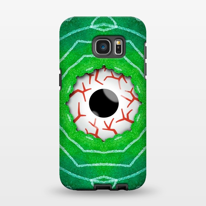 Galaxy S7 EDGE StrongFit Creepy Eye Staring Through A Green Hole by Boriana Giormova