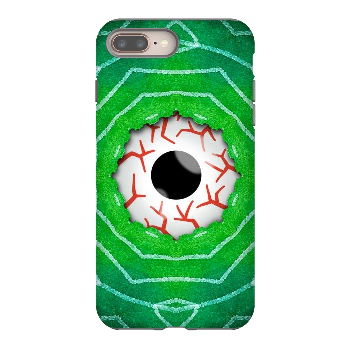 iPhone 8 plus StrongFit Creepy Eye Staring Through A Green Hole by Boriana Giormova