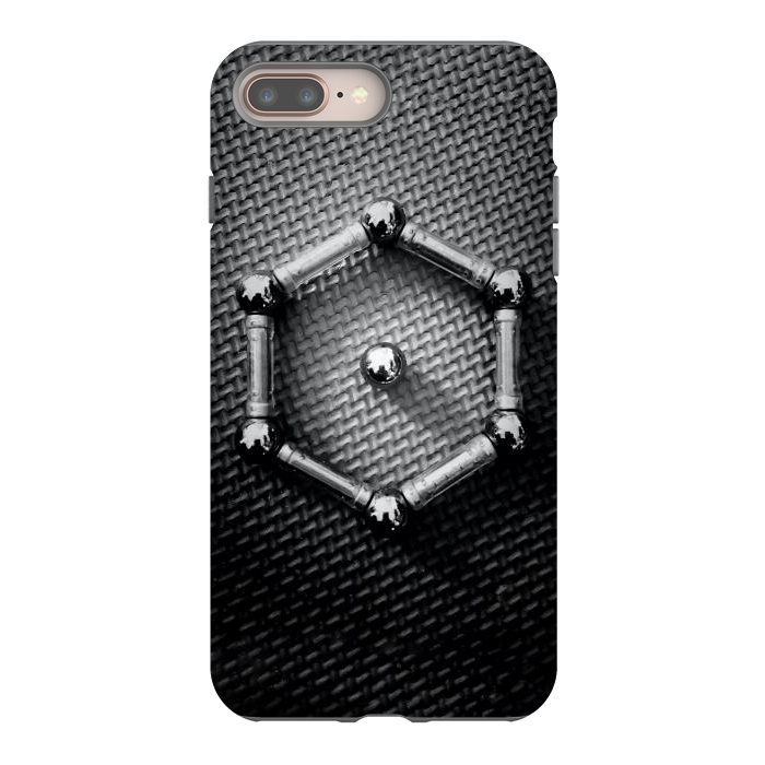 iPhone 7 plus StrongFit Benzene Molecule Metal Chemical Formula Organic Chemistry by Boriana Giormova