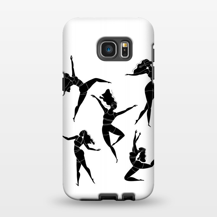 Galaxy S7 EDGE StrongFit Dance Girl Black and White by Jelena Obradovic