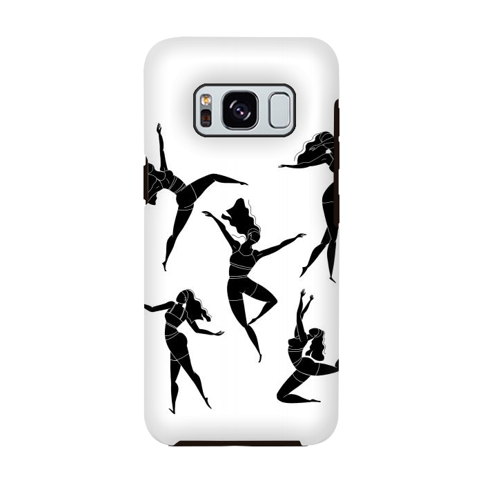 Galaxy S8 StrongFit Dance Girl Black and White by Jelena Obradovic