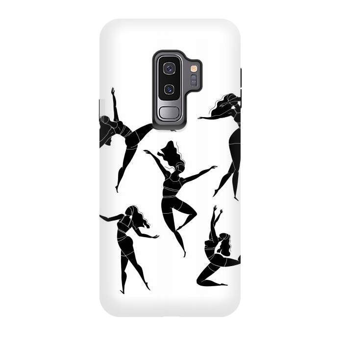 Galaxy S9 plus StrongFit Dance Girl Black and White by Jelena Obradovic
