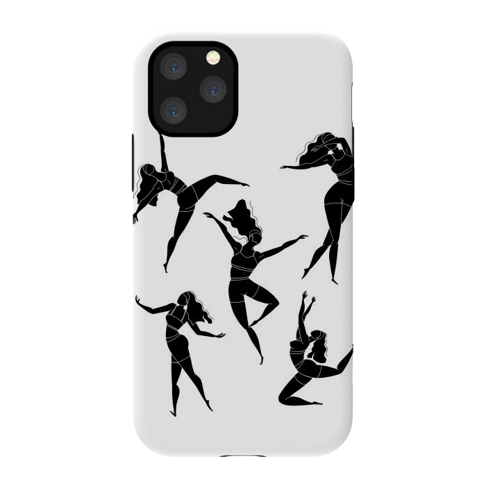 iPhone 11 Pro StrongFit Dance Girl Black and White by Jelena Obradovic