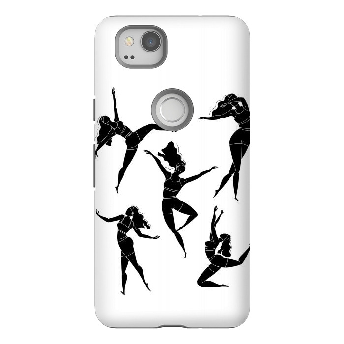 Pixel 2 StrongFit Dance Girl Black and White by Jelena Obradovic