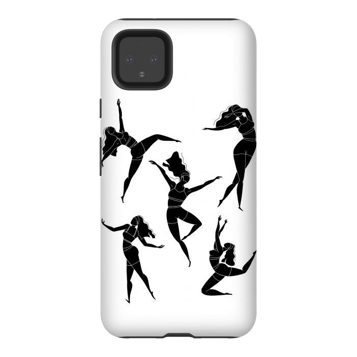 Pixel 4XL StrongFit Dance Girl Black and White by Jelena Obradovic