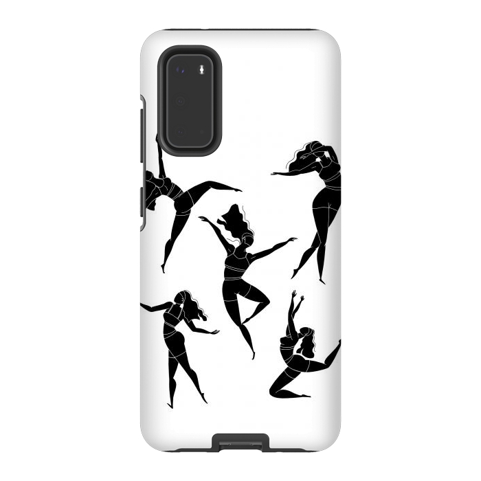 Galaxy S20 StrongFit Dance Girl Black and White by Jelena Obradovic