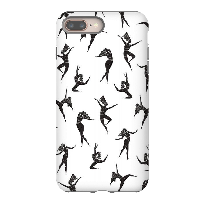 iPhone 7 plus StrongFit Dance Girl Pattern Black and White by Jelena Obradovic
