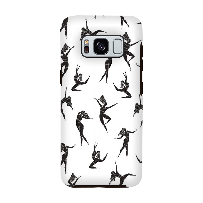 Galaxy S8 StrongFit Dance Girl Pattern Black and White by Jelena Obradovic