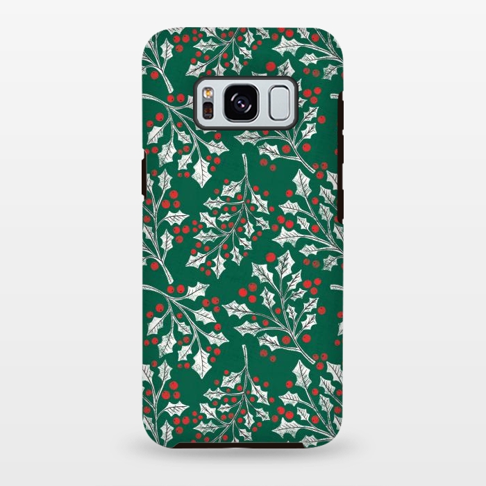 Galaxy S8 plus StrongFit Boughs of Holly by Noonday Design