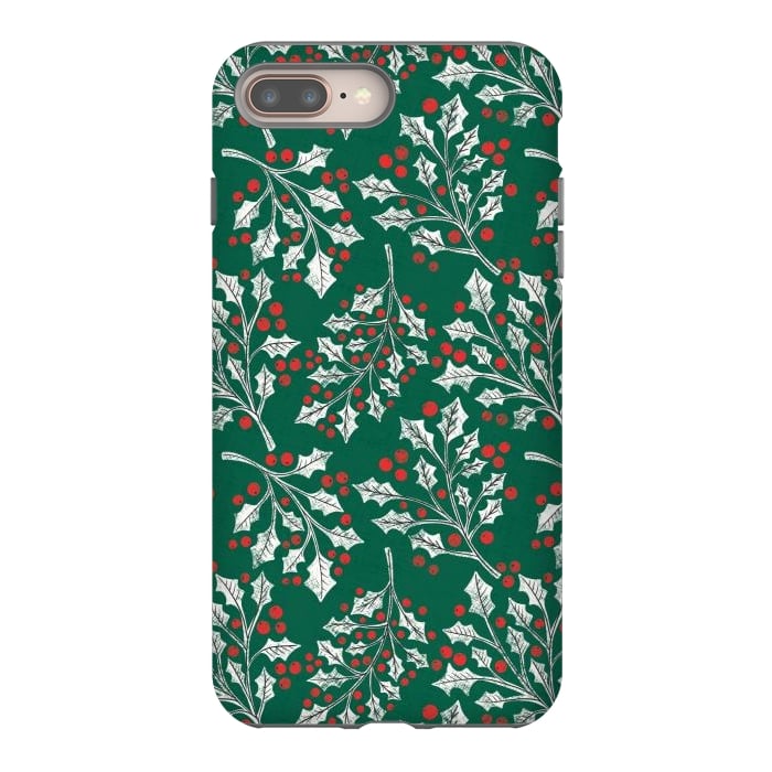 iPhone 8 plus StrongFit Boughs of Holly by Noonday Design