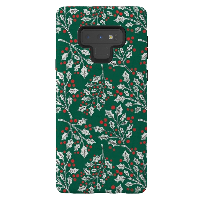 Galaxy Note 9 StrongFit Boughs of Holly by Noonday Design