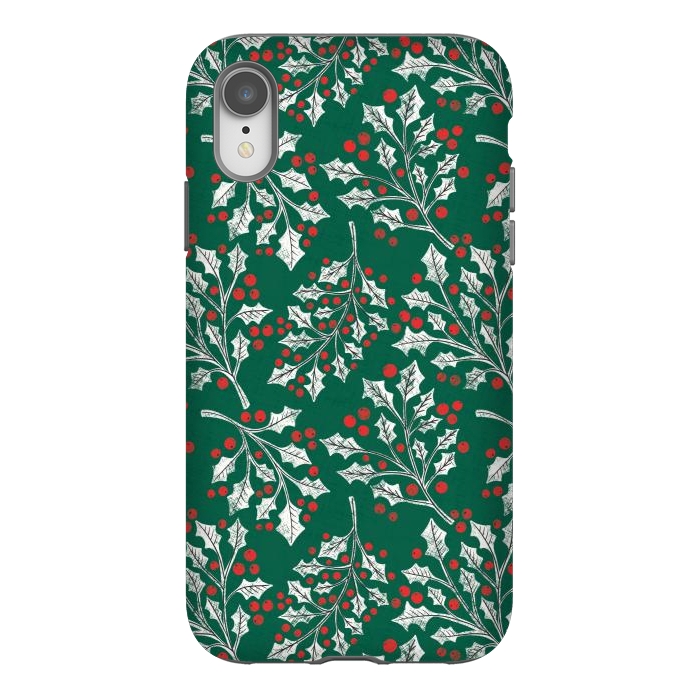 iPhone Xr StrongFit Boughs of Holly by Noonday Design